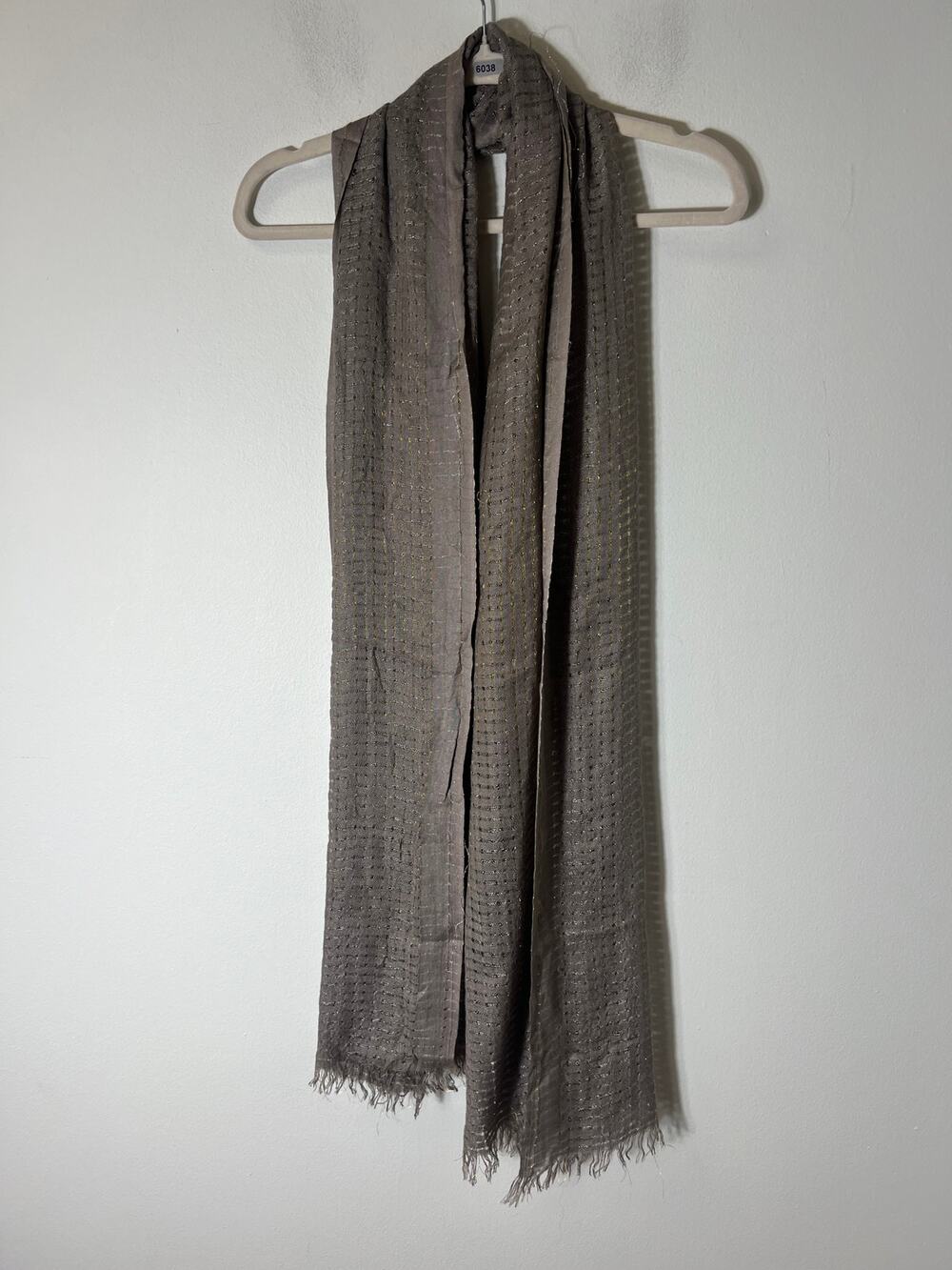 Grey and Gold Scarf